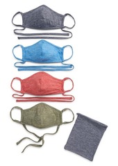 Nordstrom 4-Pack Assorted Adult Face Masks in Navy Combo at Nordstrom