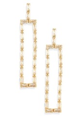 Nordstrom Baguette Crystal Rectangle Drop Earrings