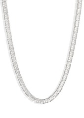 Nordstrom Baguette Cubic Zirconia Tennis Necklace