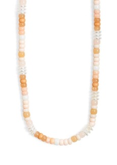 Nordstrom Semiprecious Stone Bead Convertible Stretch Necklace