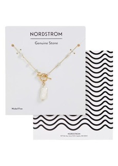 Nordstrom Beaded Freshwater Pearl Pendant Necklace