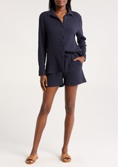 Nordstrom Double Gauze Shirt & Shorts Cover-Up Set