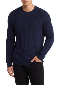 Nordstrom Cable Knit Cashmere Crewneck Sweater