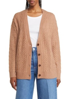 Nordstrom Cable Stitch Oversize Button-Up Sweater