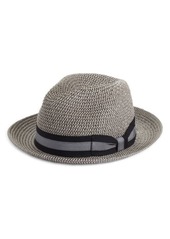 Nordstrom Classic Stripe Straw Fedora Hat