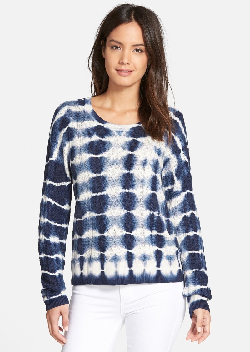 Nordstrom Nordstrom Collection Tie Dye Silk & Cashmere Cable Sweater ...
