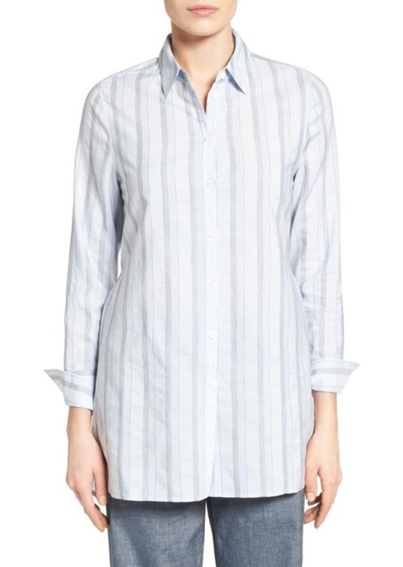 Nordstrom Collection Variegated Stripe Belted Tunic