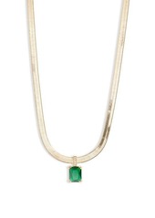 Nordstrom Crystal Pendant Snake Chain Necklace