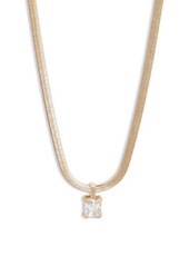 Nordstrom Crystal Pendant Snake Chain Necklace