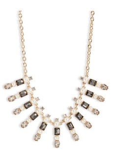 Nordstrom Crystal & Imitation Pearl Frontal Necklace
