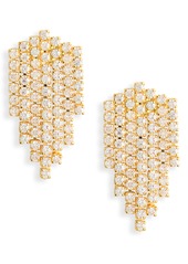 Nordstrom Cubic Zirconia Fringe Drop Earrings in Clear- Gold at Nordstrom Rack