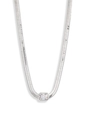 Nordstrom Cubic Zirconia Station Snake Chain Necklace