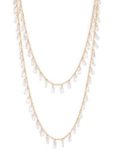 Nordstrom Dainty Cubic Zirconia Shaky Layered Necklace