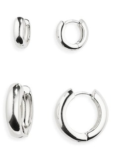Nordstrom Demi Fine Set of 2 Huggie Hoop Earrings