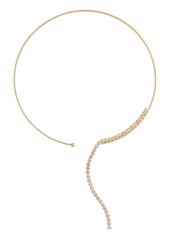 Nordstrom Draped Cubic Zirconia Open Collar Necklace in Clear- Gold at Nordstrom Rack