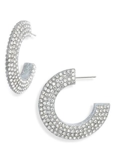 Nordstrom Encrusted Sparkle Hoop Earrings