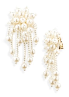 Nordstrom Imitation Pearl Fringe Clip-On Earrings