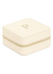 Nordstrom Initial Square Zip Travel Case in H- Cream- Gold at Nordstrom Rack