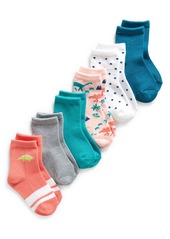 Nordstrom Kids' Assorted 6-Pack Quarter Socks in Dino Pals Pack at Nordstrom Rack