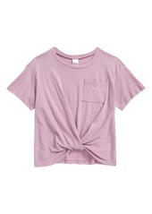 Nordstrom Kids' Knot Front T-Shirt in Purple Mist at Nordstrom