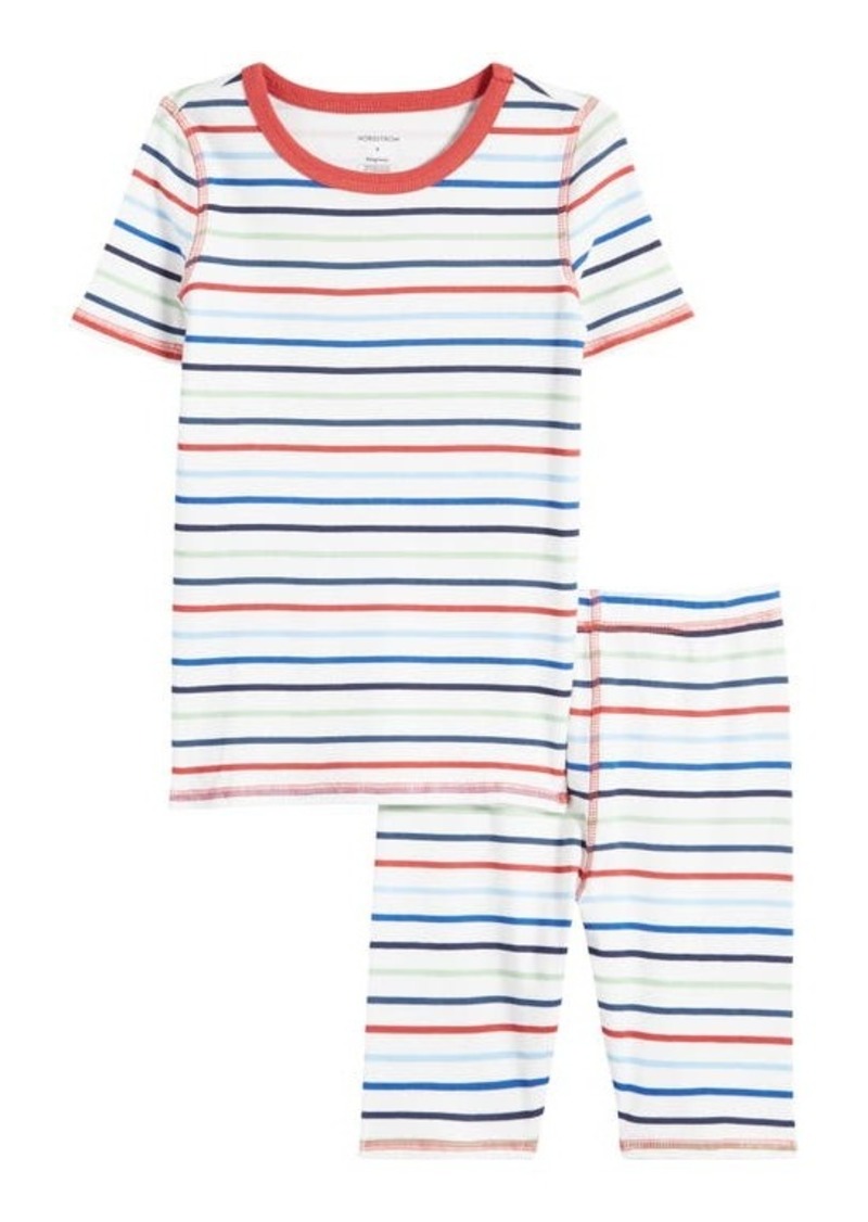 Nordstrom Kids' Stripe Fitted Cotton Pajamas