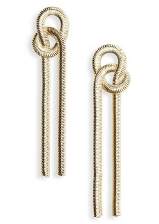 Nordstrom Knotted Snake Chain Linear Drop Earrings