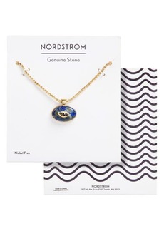 Nordstrom Lapis Lazuli Evil Eye Pendant Necklace