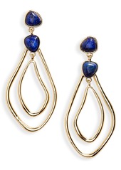 Nordstrom Lapis Lazuli Orbital Drop Earrings in Lapis- Gold at Nordstrom Rack