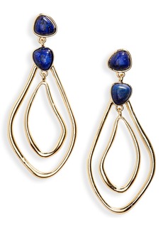 Nordstrom Lapis Lazuli Orbital Drop Earrings in Lapis- Gold at Nordstrom Rack