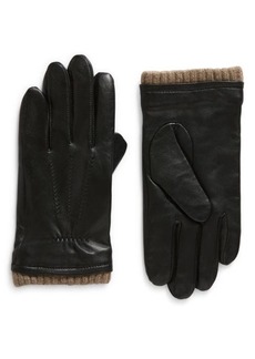 Nordstrom Leather Cashmere Cuff Gloves