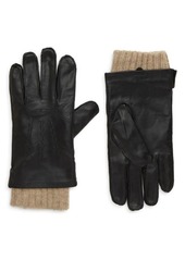 Nordstrom Leather Cashmere Lined Gloves in Black at Nordstrom