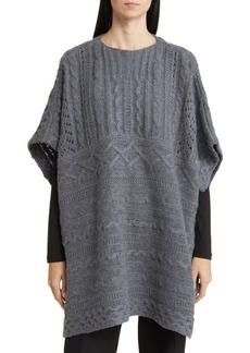Nordstrom Luxe Cable Wool & Cashmere Poncho