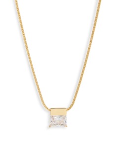 Nordstrom Luxe Cubic Zirconia Pendant Necklace in Clear- Gold at Nordstrom Rack