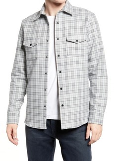 Nordstrom Men's Plaid Cotton Blend Shirt Jacket in Grey Luca Plaid at Nordstrom