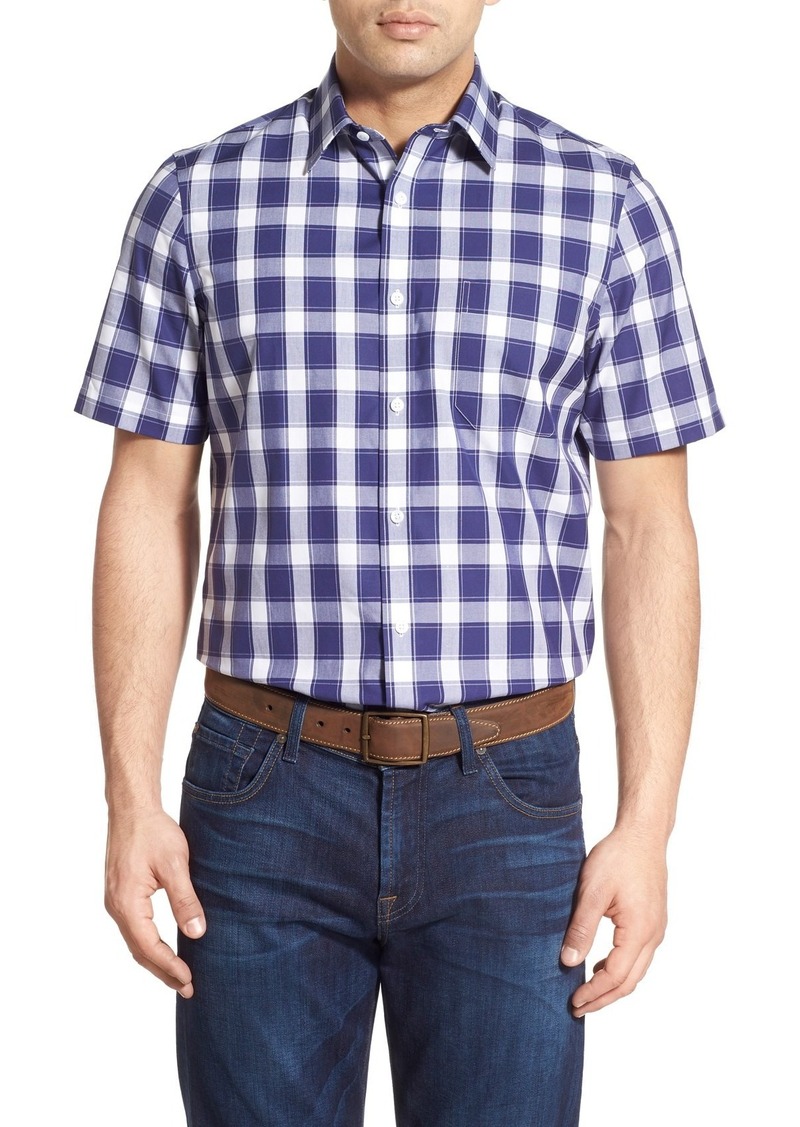 Nordstrom Nordstrom Men's Shop Short Sleeve Check Sport Shirt (Tall) | Tops