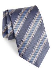 Nordstrom Men's Shop Stripe Silk X-Long Tie in Navy at Nordstrom