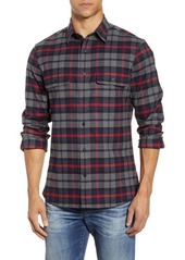 NORDSTROM MEN'S SHOP Trim Fit Plaid Flannel Button-Up Shirt