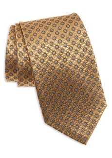 Nordstrom Neat Medallion Silk X-Long Tie in Yellow at Nordstrom