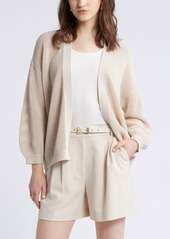 Nordstrom Open Stitch Open Front Cotton Cardigan