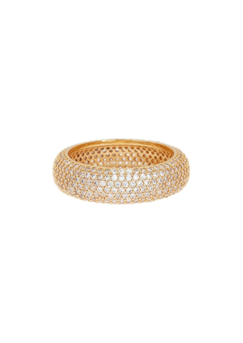 Nordstrom Pavé Cubic Zirconia Eternity Band Ring in Clear- Gold at Nordstrom Rack