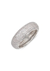 Nordstrom Pavé Cubic Zirconia Eternity Band Ring in Clear- Silver at Nordstrom Rack