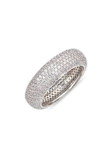 Nordstrom Pavé Cubic Zirconia Eternity Band Ring in Clear- Silver at Nordstrom Rack