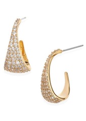 Nordstrom Pavé Cubic Zirconia Tapered Hoop Earrings