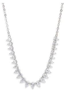 Nordstrom Pear Cubic Zirconia Frontal Necklace