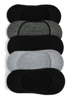 Nordstrom Pillow Sole® 5-Pack No Show Socks in Grey Heather -Black at Nordstrom Rack