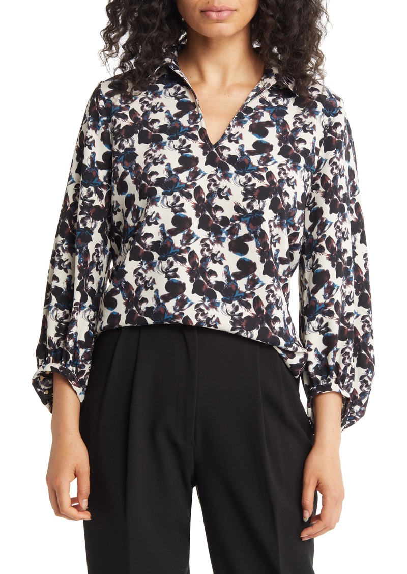Nordstrom Poet Sleeve Top in Beige Rainy Day Blossoms at Nordstrom Rack