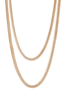 NORDSTROM RACK 2-Pack Herringbone Chain Necklaces in Gold at Nordstrom Rack