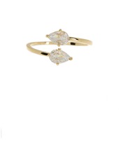 NORDSTROM RACK Bypass Cubic Zirconia Ring in Clear- Gold at Nordstrom Rack