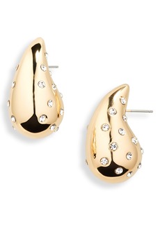 NORDSTROM RACK Crystal Embellished Teardrop Earrings in Clear- Gold at Nordstrom Rack