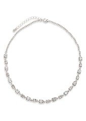 NORDSTROM RACK Crystal Frontal Necklace in Clear- Rhodium at Nordstrom Rack